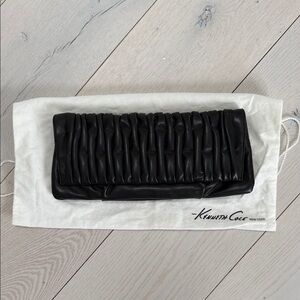 Kenneth Cole Gathered Black Clutch